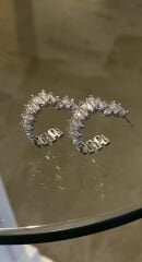 Baget kesim kalp küpe