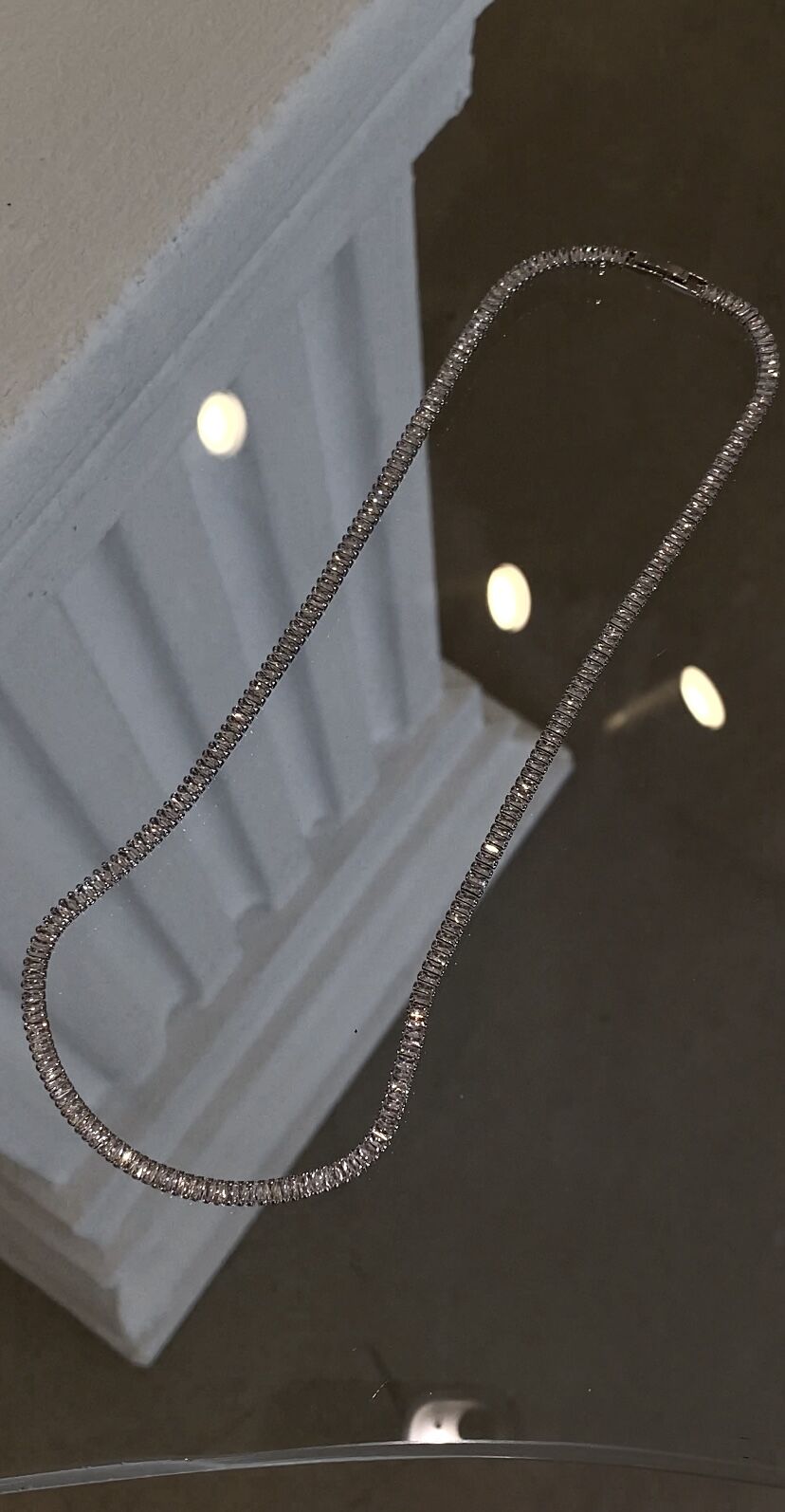 Dönmeyen suyolu baget kolye gümüş renk