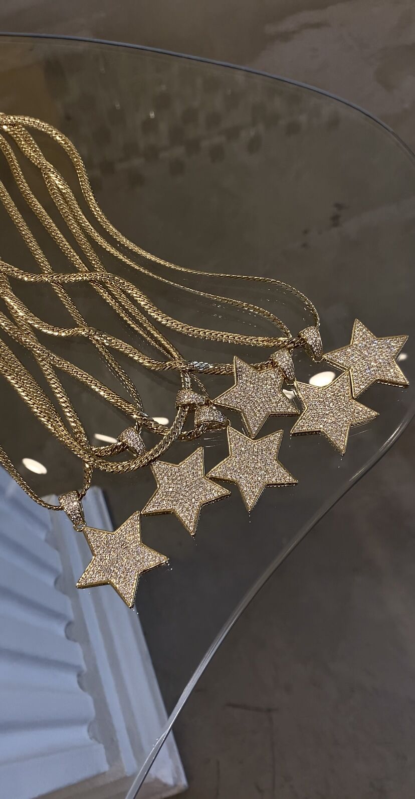 Çelik yıldız kolye