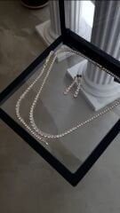 Süzme suyolu set gold renk