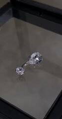 Cerrahi çelik göbek piercing damla model