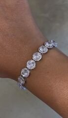 Yuvarlak kesim Taşlı bileklik