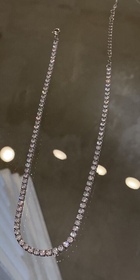 Suyolu choker (tasma) kolye 3mm