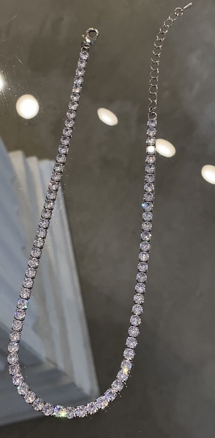 Suyolu choker (tasma) kolye 4mm