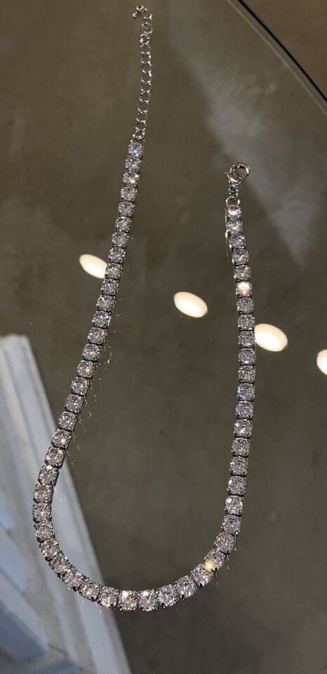 Suyolu choker (tasma) kolye 5mm