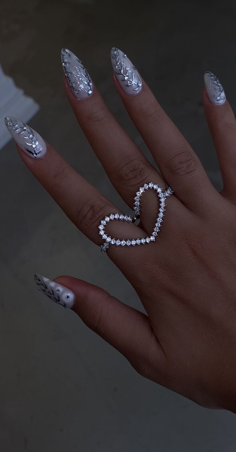 İkili kalp yüzük ayarlanabilir