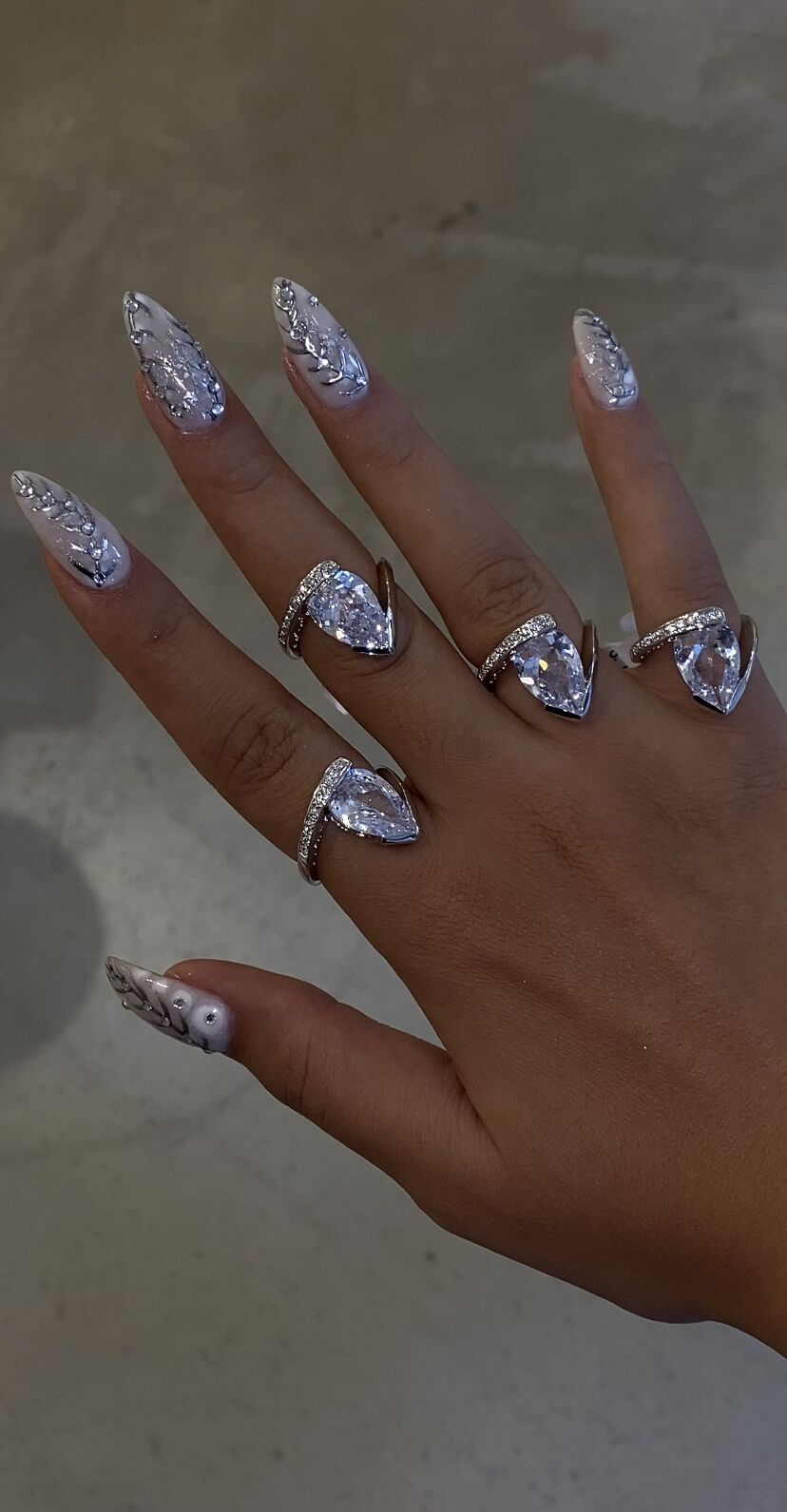 Tektaş damla kesim yüzük