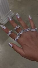 Baget kesim taşlı yüzük