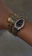 Çift renkli yılan saat içi siyah