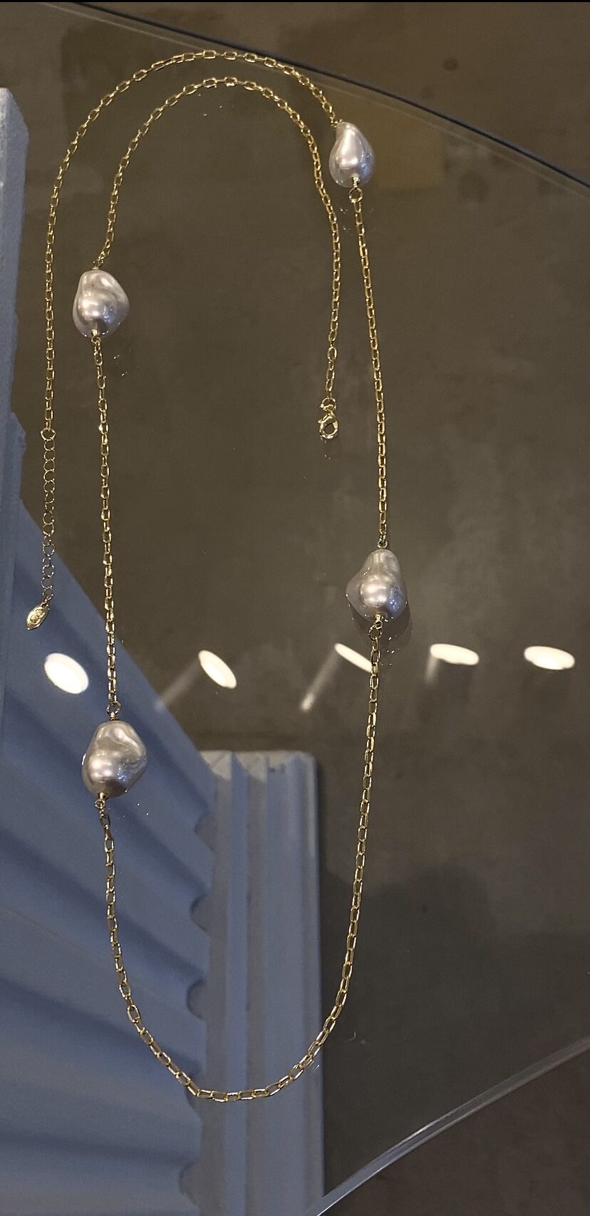 İnci kolye gold renk 1 metre uzunluk