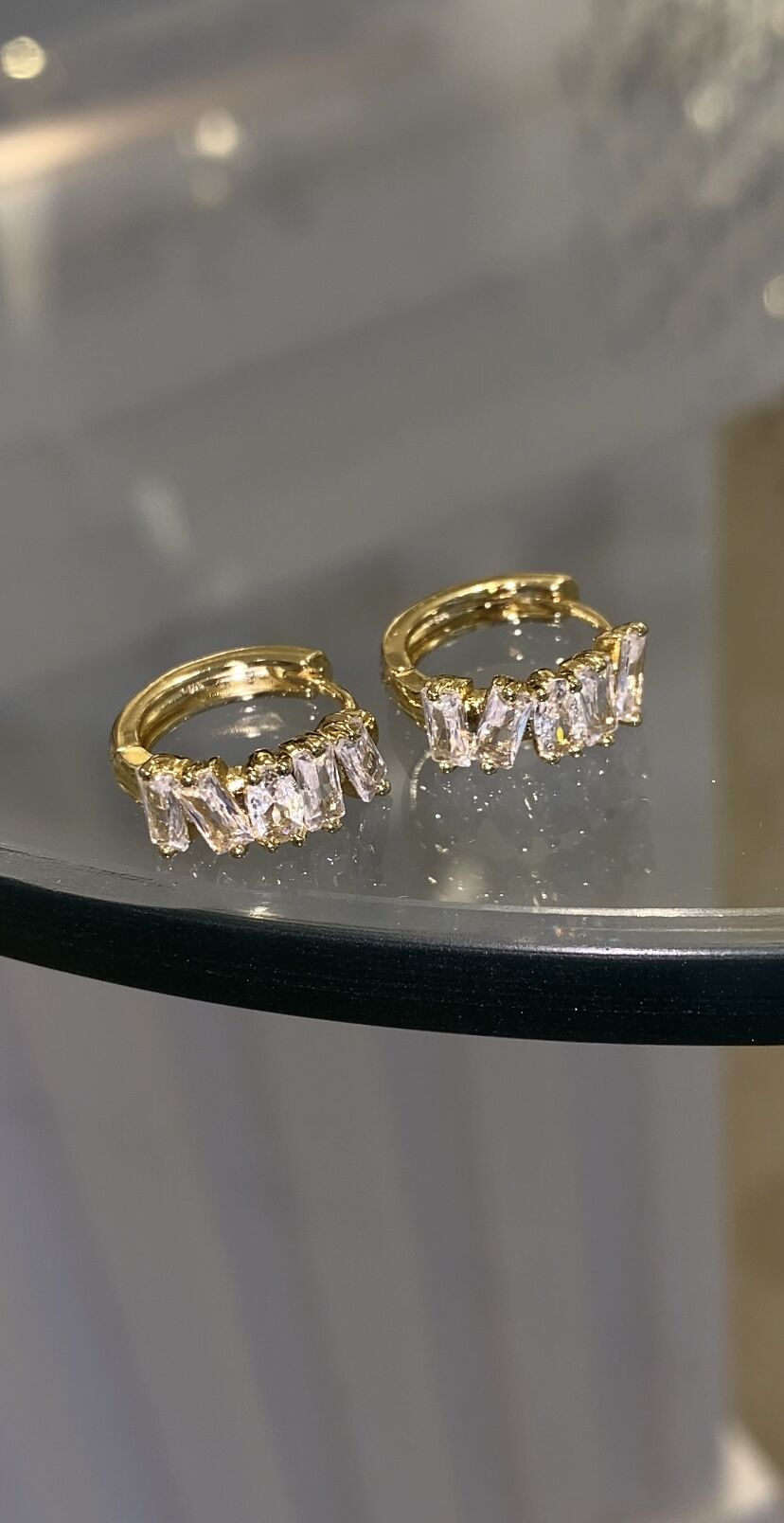 Minimal halka küpe gold