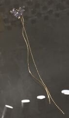 Taşlı kıkırdak küpe gold renk