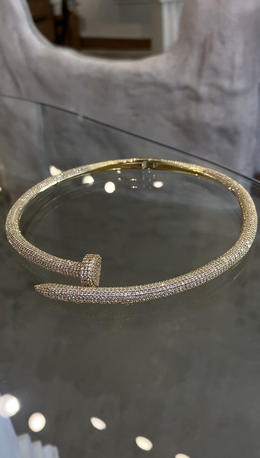 Çivi kolye ithal gold renk