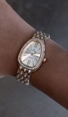 Taşlı vintage saat gold renk