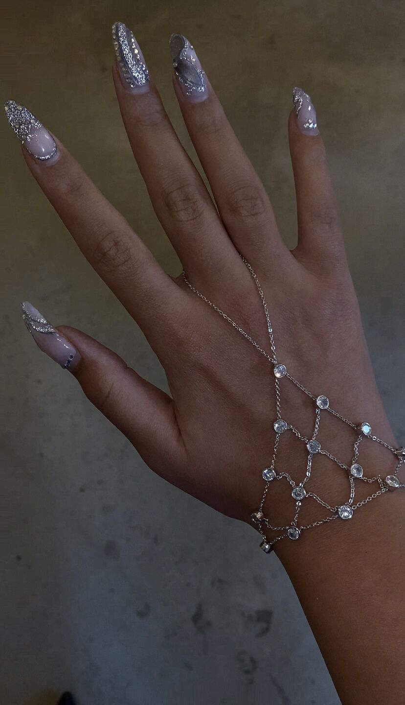 Çoklu taşlı şahmeran gümüş renk