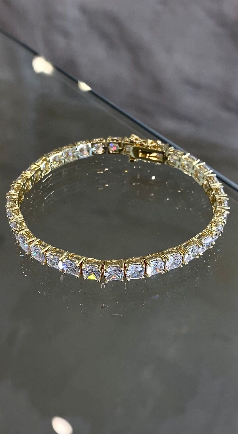 Suyolu bileklik döküm 5mm gold renk
