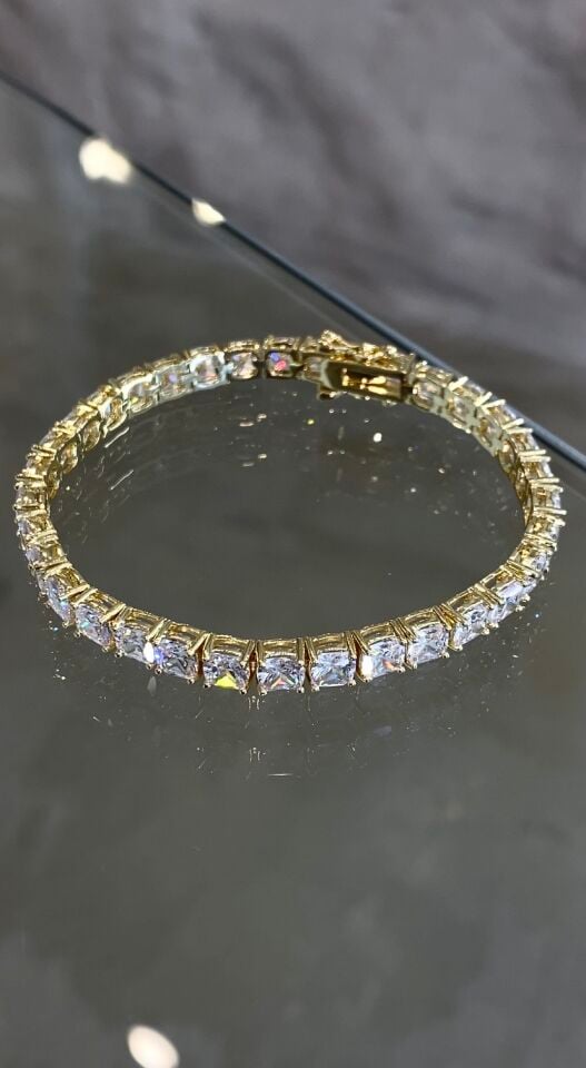 Suyolu bileklik döküm 5mm gold renk