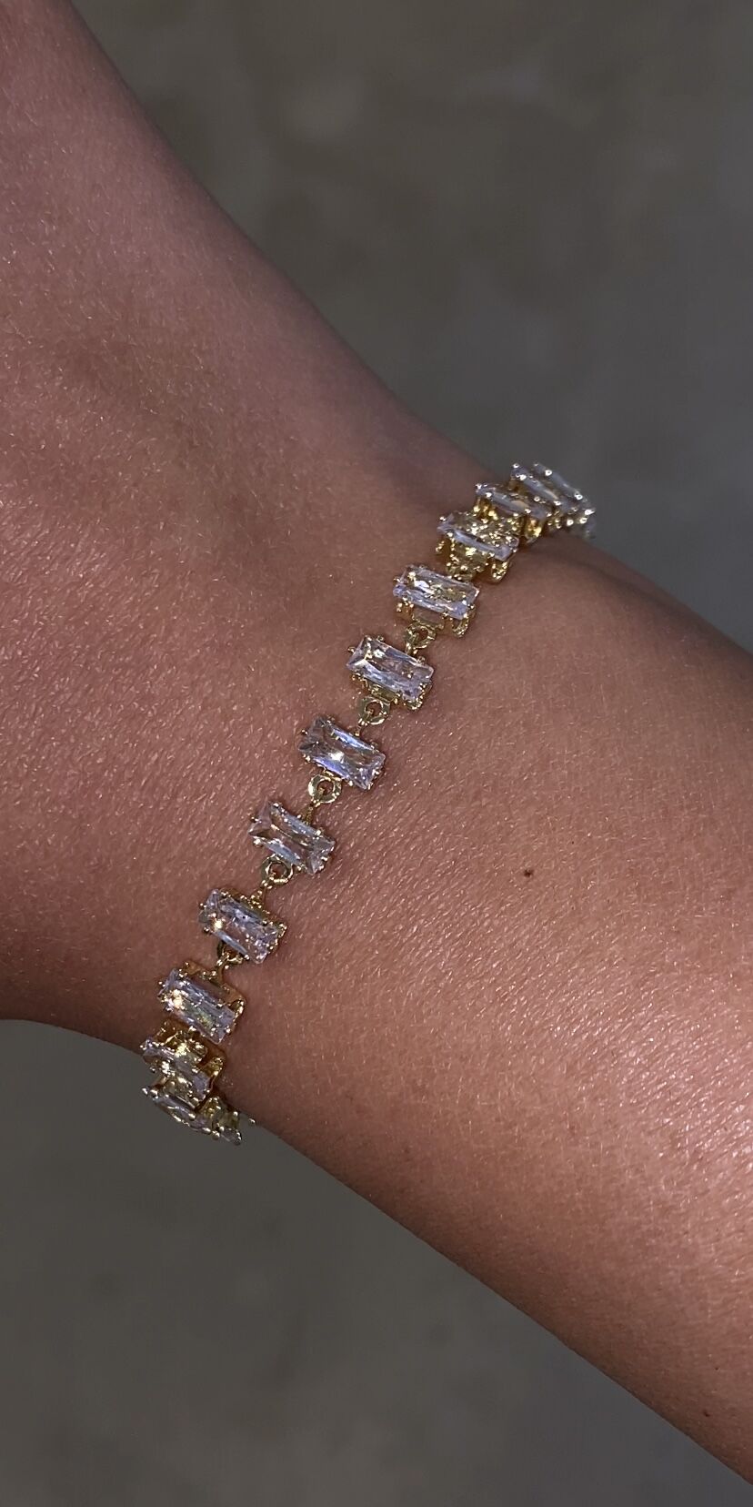 Baget kesim bileklik gold renk