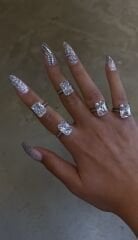 Tektaş yüzük gümüş renk