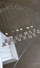 Çelik harf kolye tombul harf