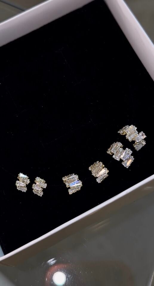 Baget set küpe gold renk