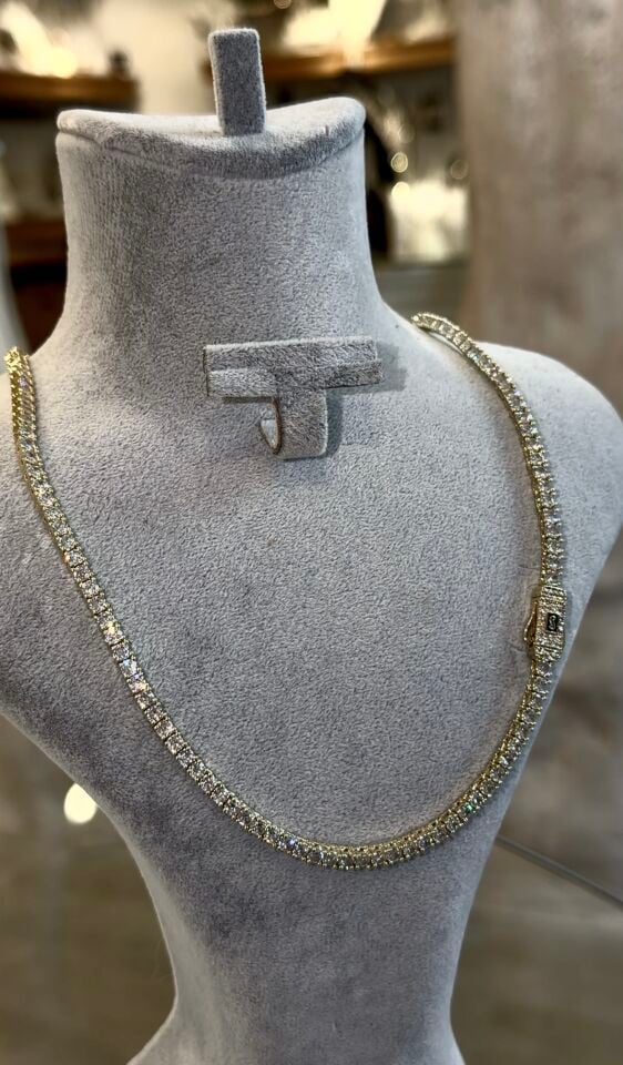 Suyolu kolye gold renk döküm 45cm