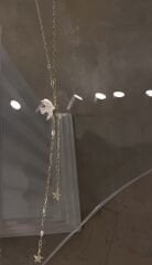 Taşlı dekolte kolye uzun gold renk