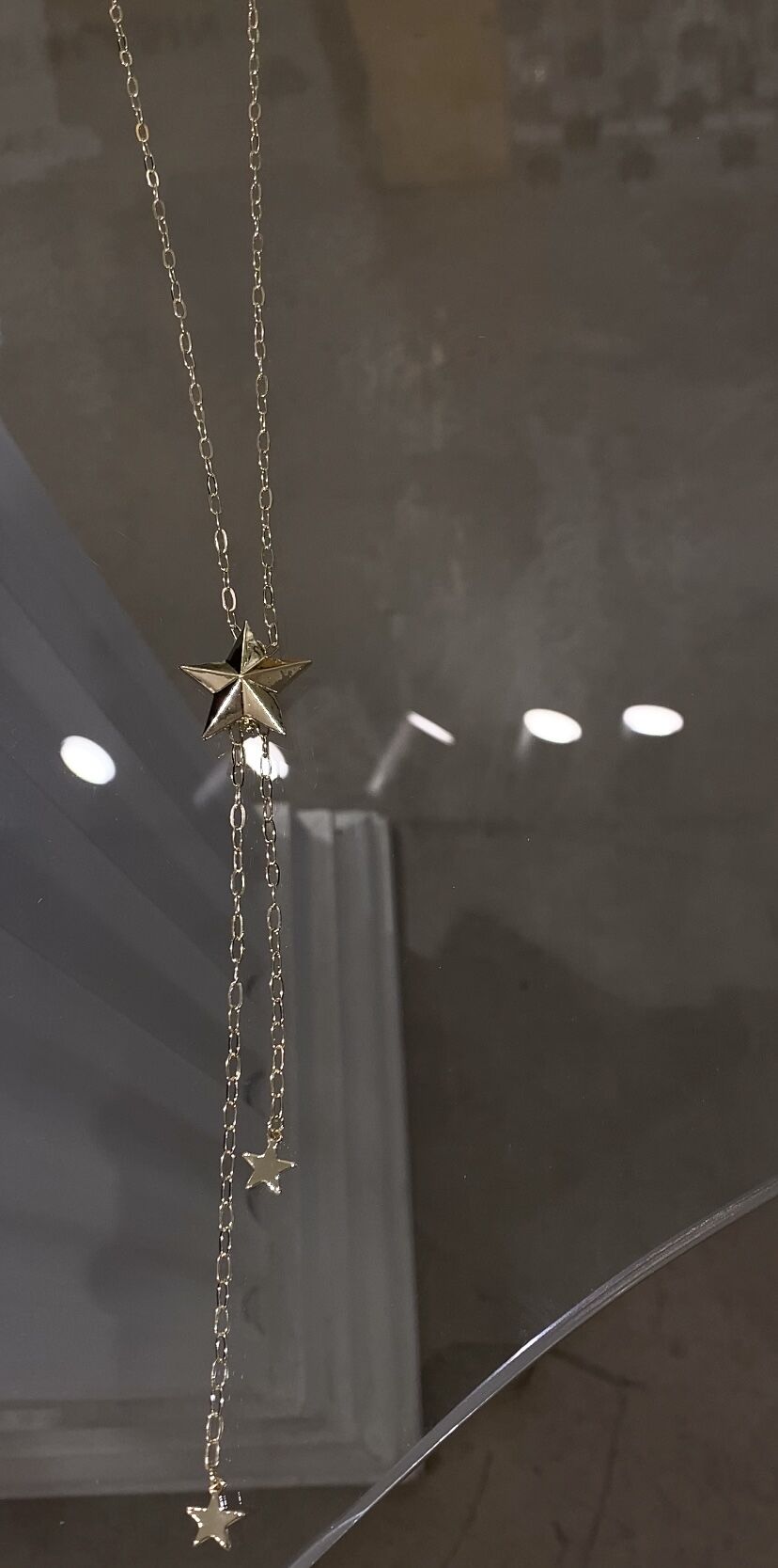 Dekolte yıldız kolye gold renk