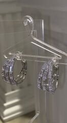 3lü görünümlü halka küpe baget kesim