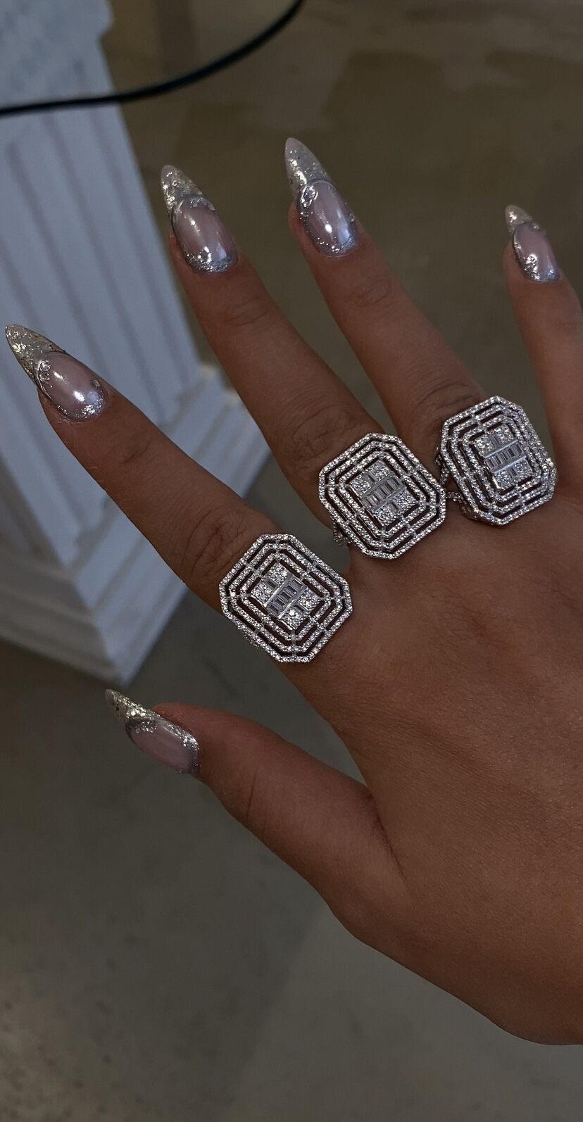 Büyük baget yüzük 925 Gümüş