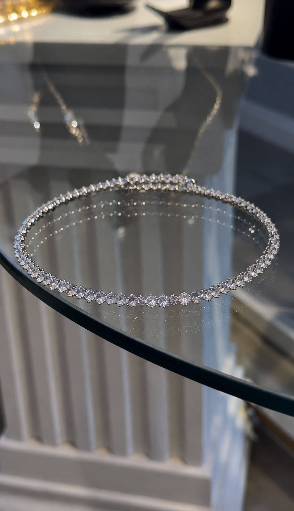 Suyolu choker kolye yuvarlak kesim