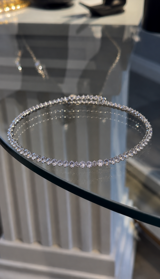 Suyolu choker kolye yuvarlak kesim