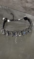 Choker Baget kolye antrasit