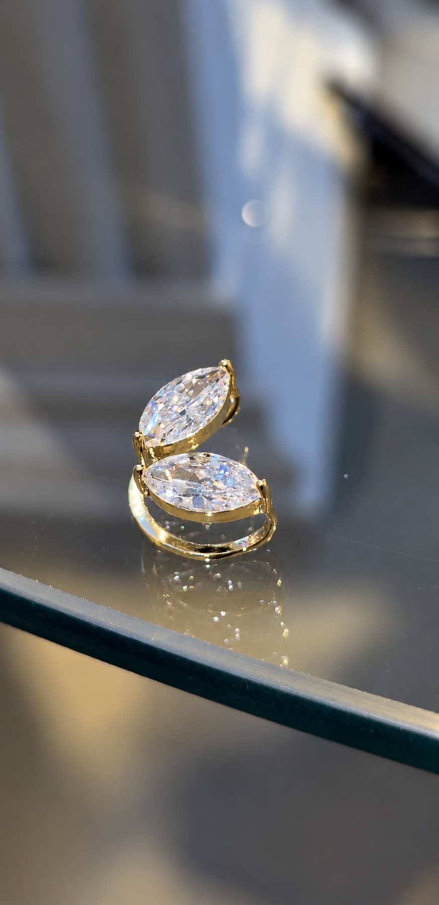 Damla kesim kıkırdak küpe gold renk
