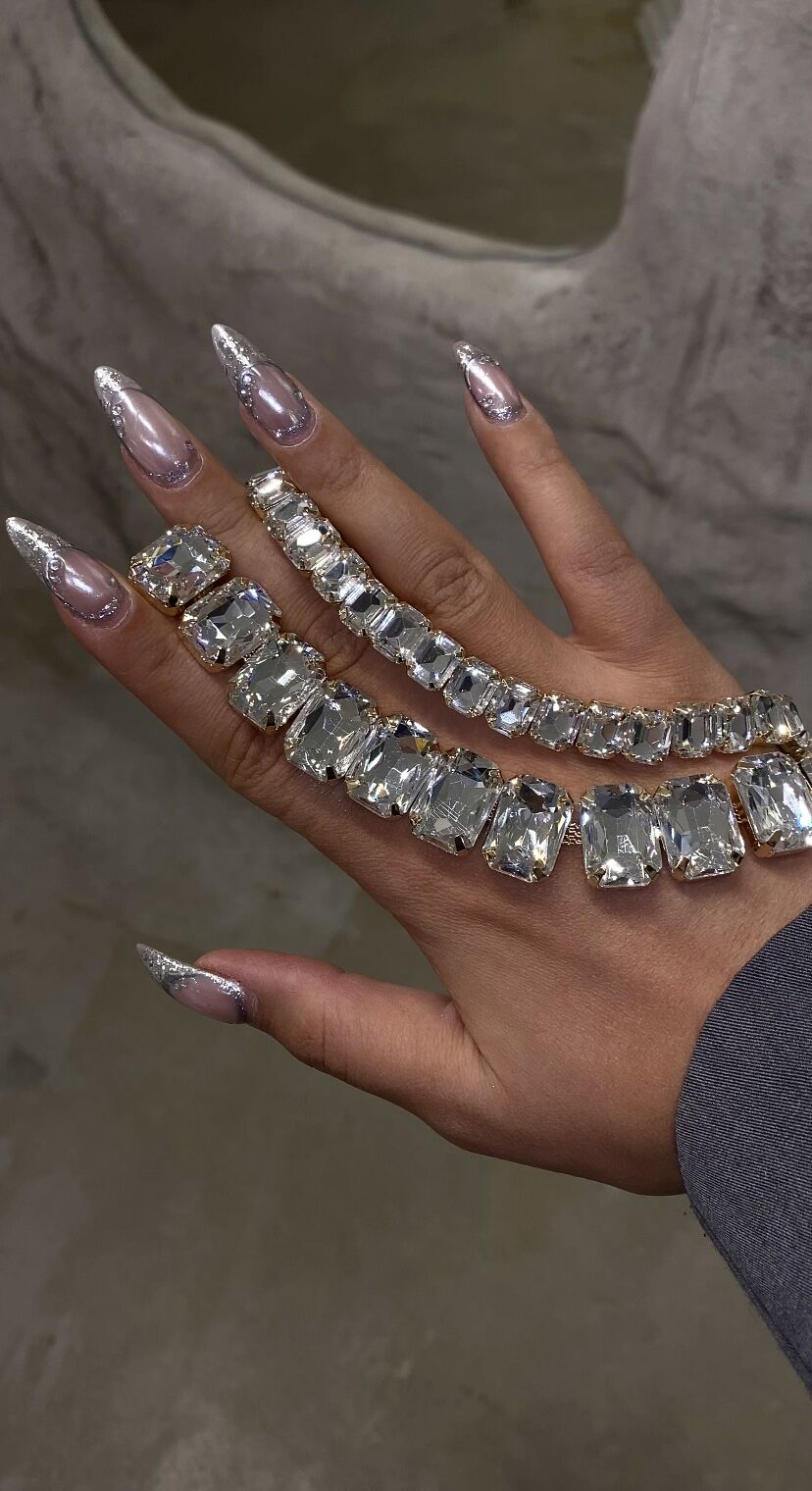 İkili görünümlü birleşik taşlı choker kolye gold renk