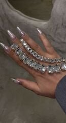 İkili görünümlü birleşik taşlı choker kolye gold renk