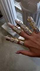 Çelik harf yüzük çift renkli