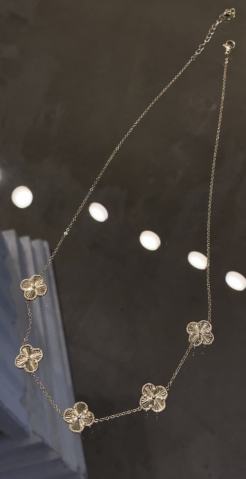 Yonca kolye gold renk