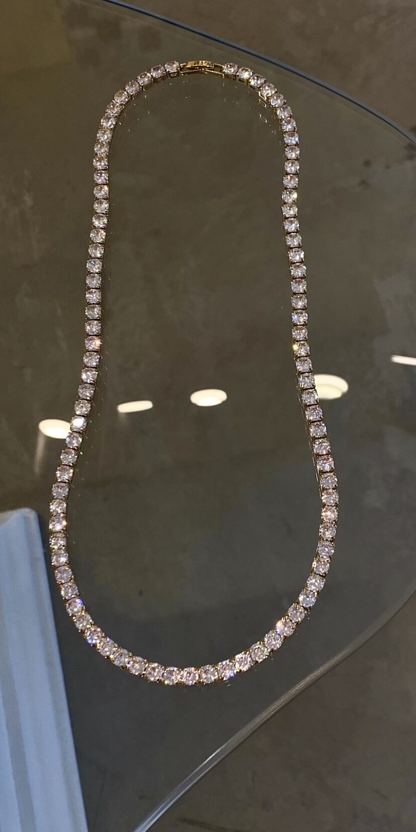 Dönmeyen suyolu kolye 5mm 50cm gold renk