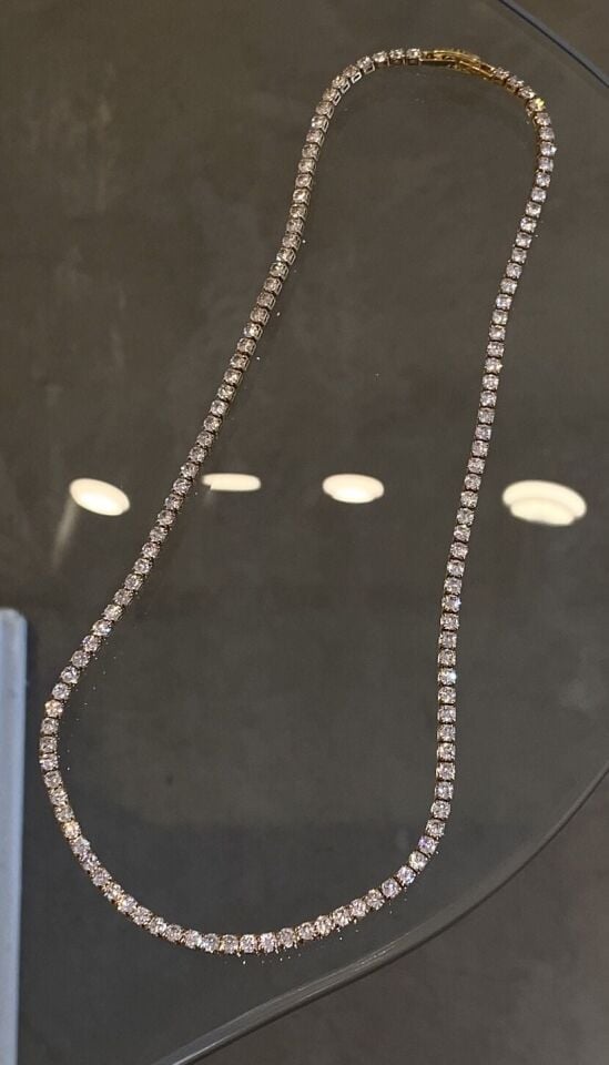 Dönmeyen suyolu kolye 3mm 45cm gold renk