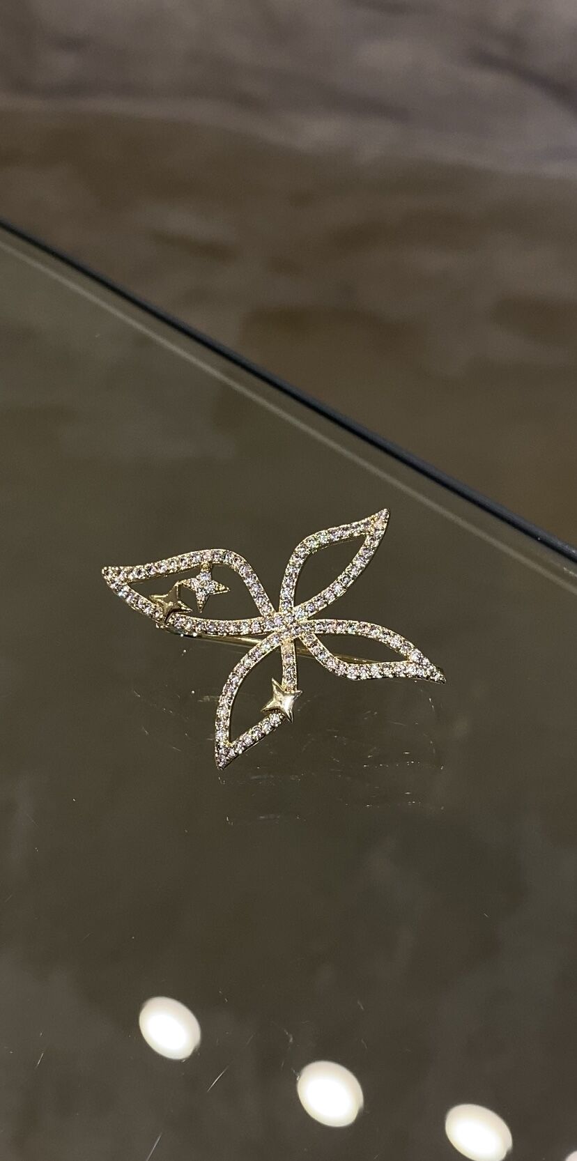 Kelebek kıkırdak küpe gold renk