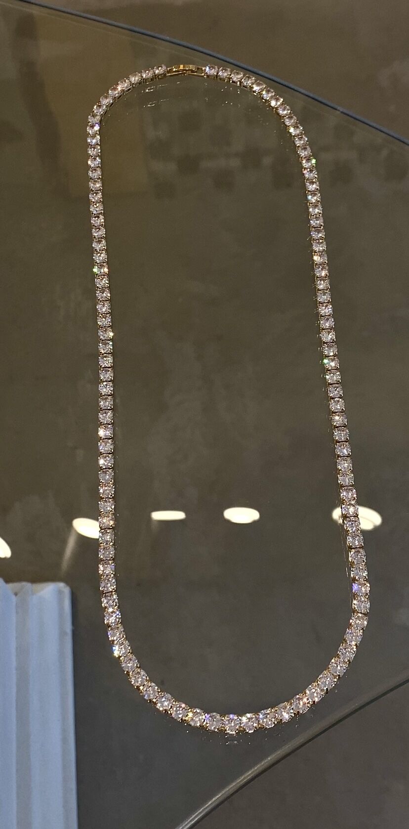 Dönmeyen suyolu kolye 5mm 60cm gold renk