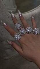 Taşlı yüzük ayarlanabilir