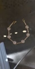 Taşlı bileklik gold renk