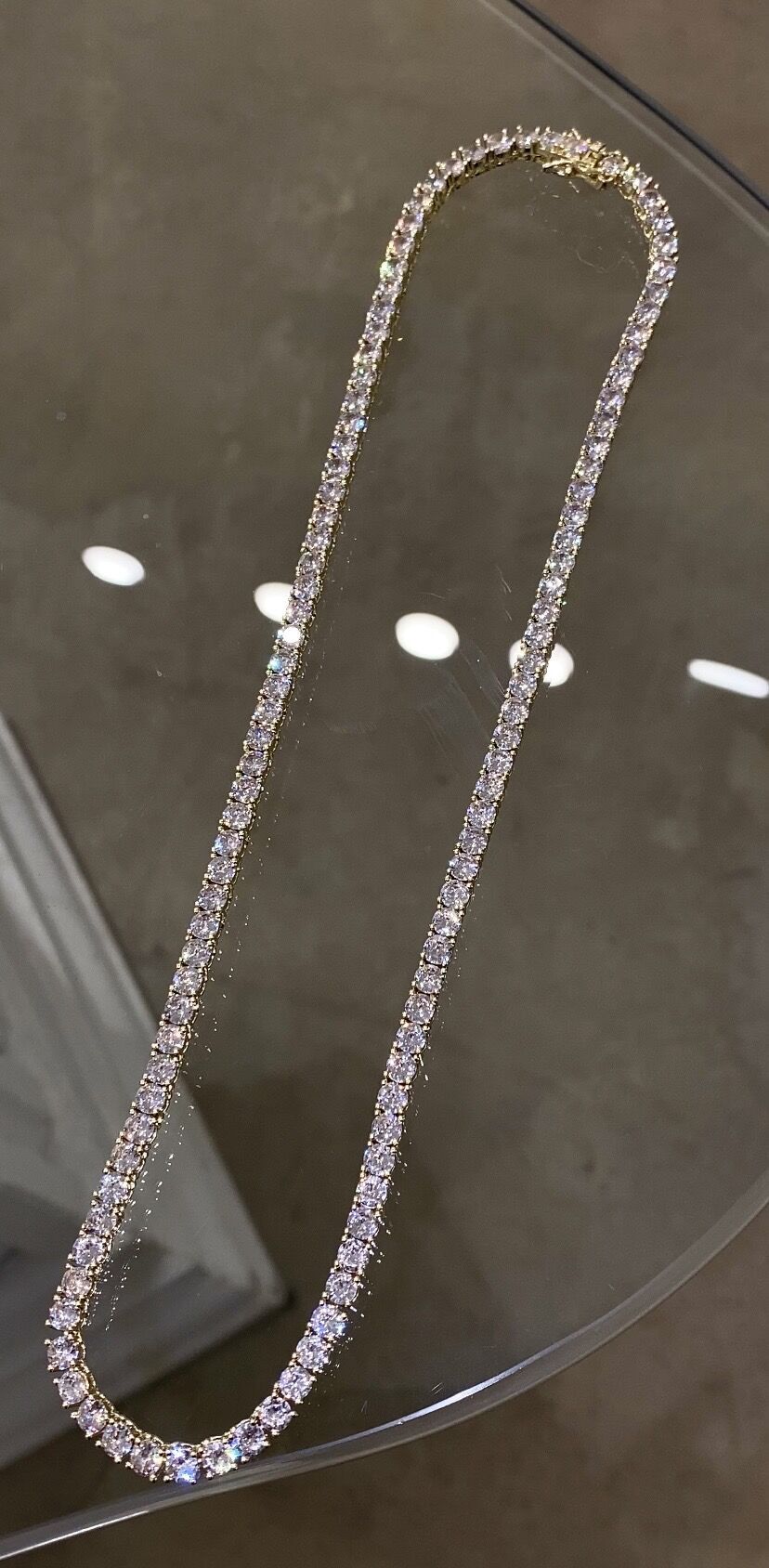 Dönmeyen suyolu kolye döküm 4mm gold renk 45cm