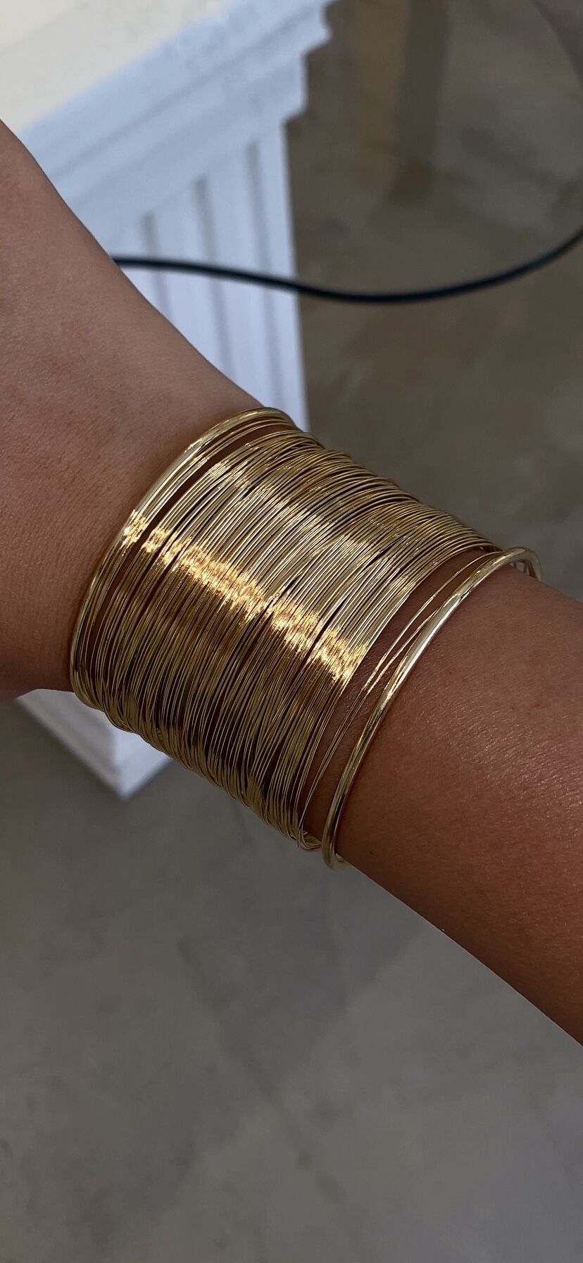 Çoklu gold kelepçe bileklik