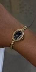 Vintage saat gold renk içi siyah