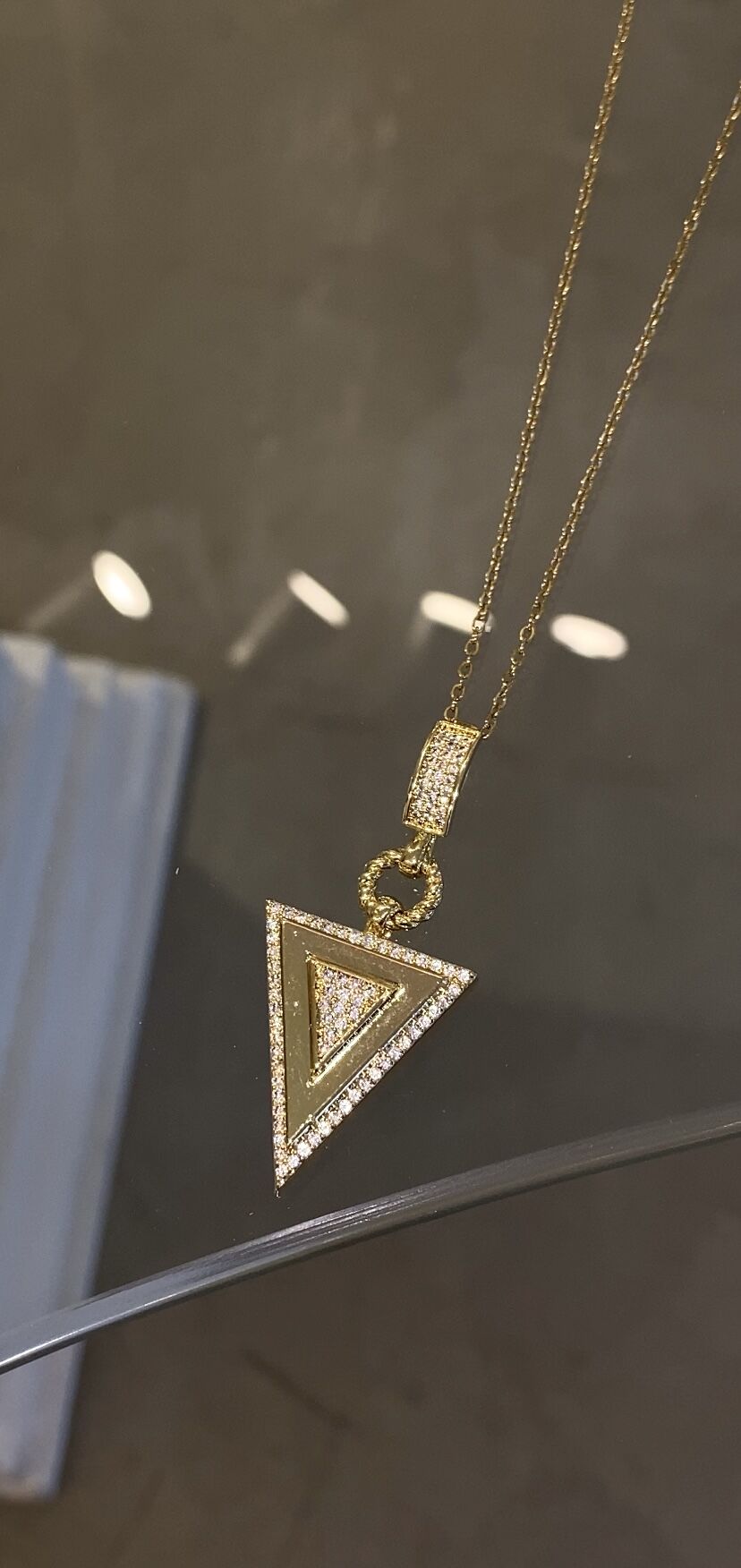 Çelik kolye gold renk